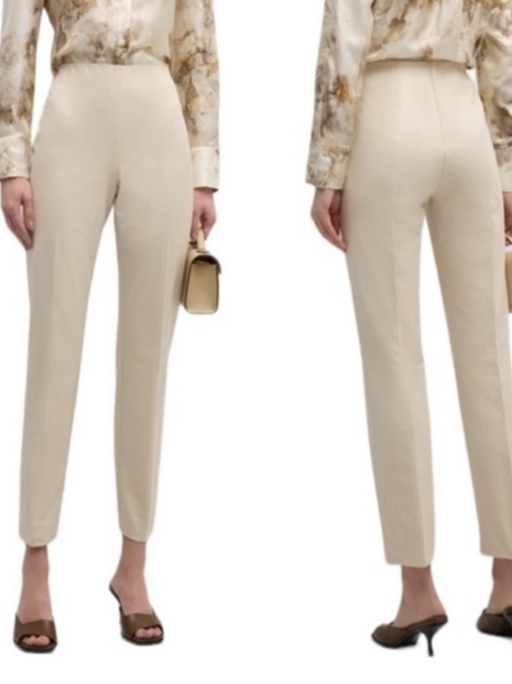 NWT🤍Lafayette 148 New York Khaki Stanton Ankle Pants. Size 2
